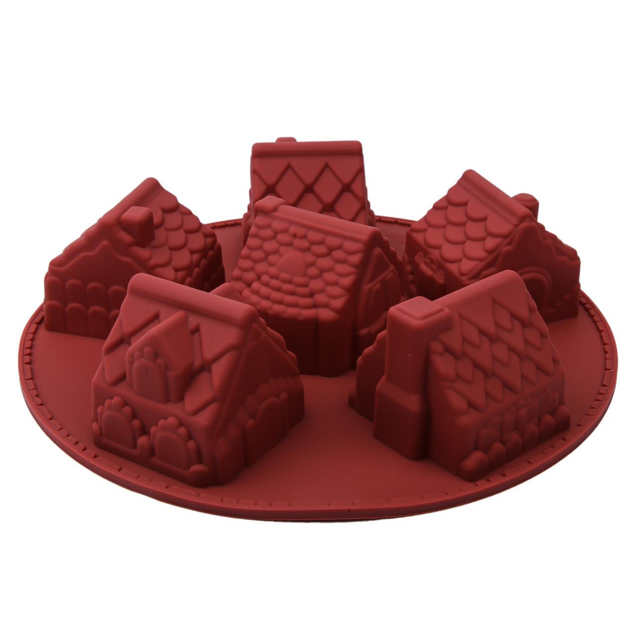 Форма силіконова для випічки Будиночки 26 см Коричневий (2356744478) - фото 3 Форма силіконова для випічки Будиночки 26 см Коричневий (2356744478) - фото 3