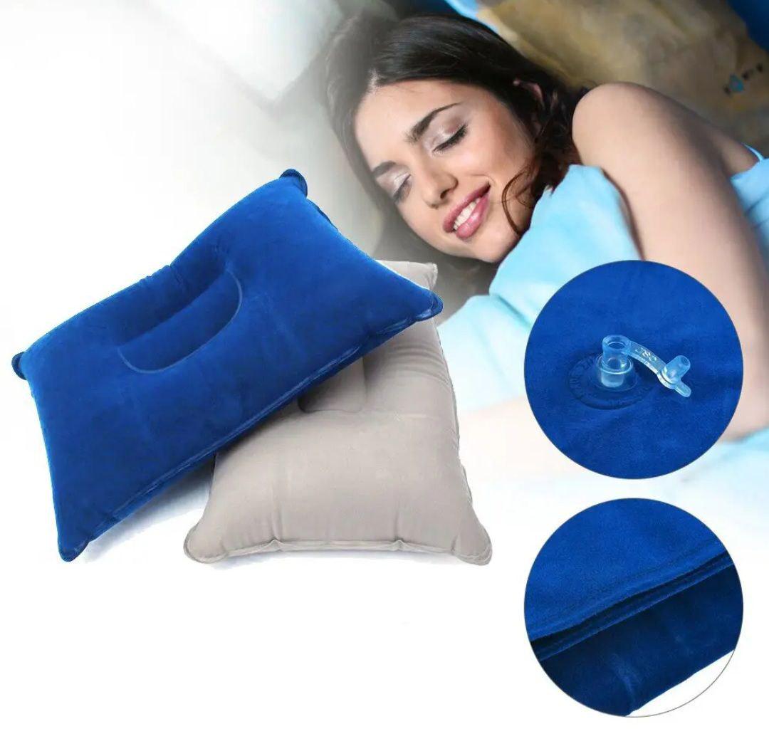 Подушка надувна туристична Сірий (Т-027/1) - фото 6