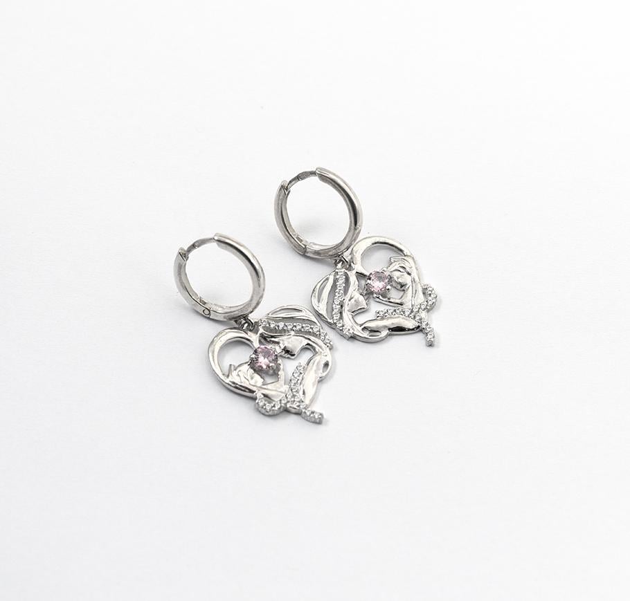 Серьги Maxi Silver 8197 Мама и ребенок (88197)