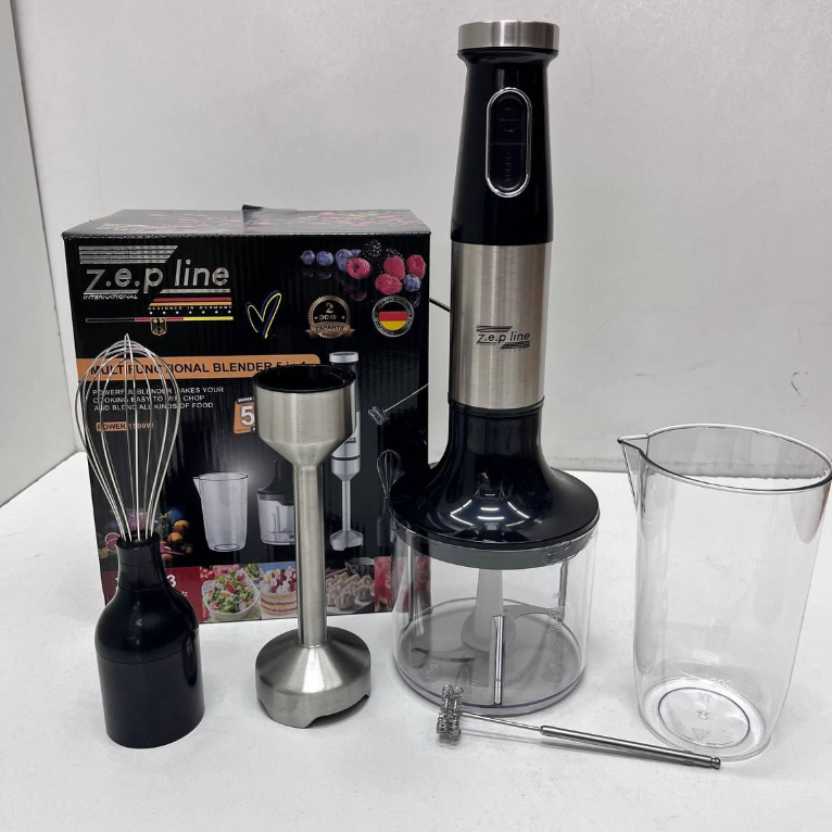 Блендер електричний занурювальний Zepline 5в1 з чашею 1500 Вт - фото 2 Блендер електричний занурювальний Zepline 5в1 з чашею 1500 Вт - фото 2