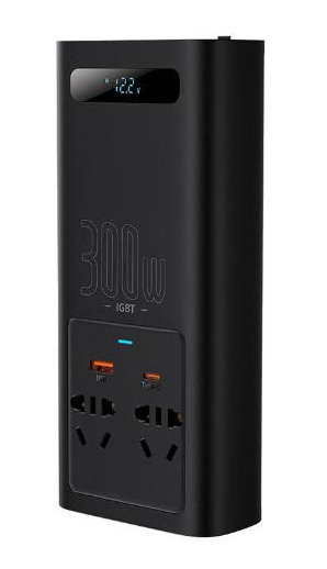 Інвертор автомобільний Baseus IGBT Power Inverter CN/EU CGNB010101 300W 220V Black - фото 2