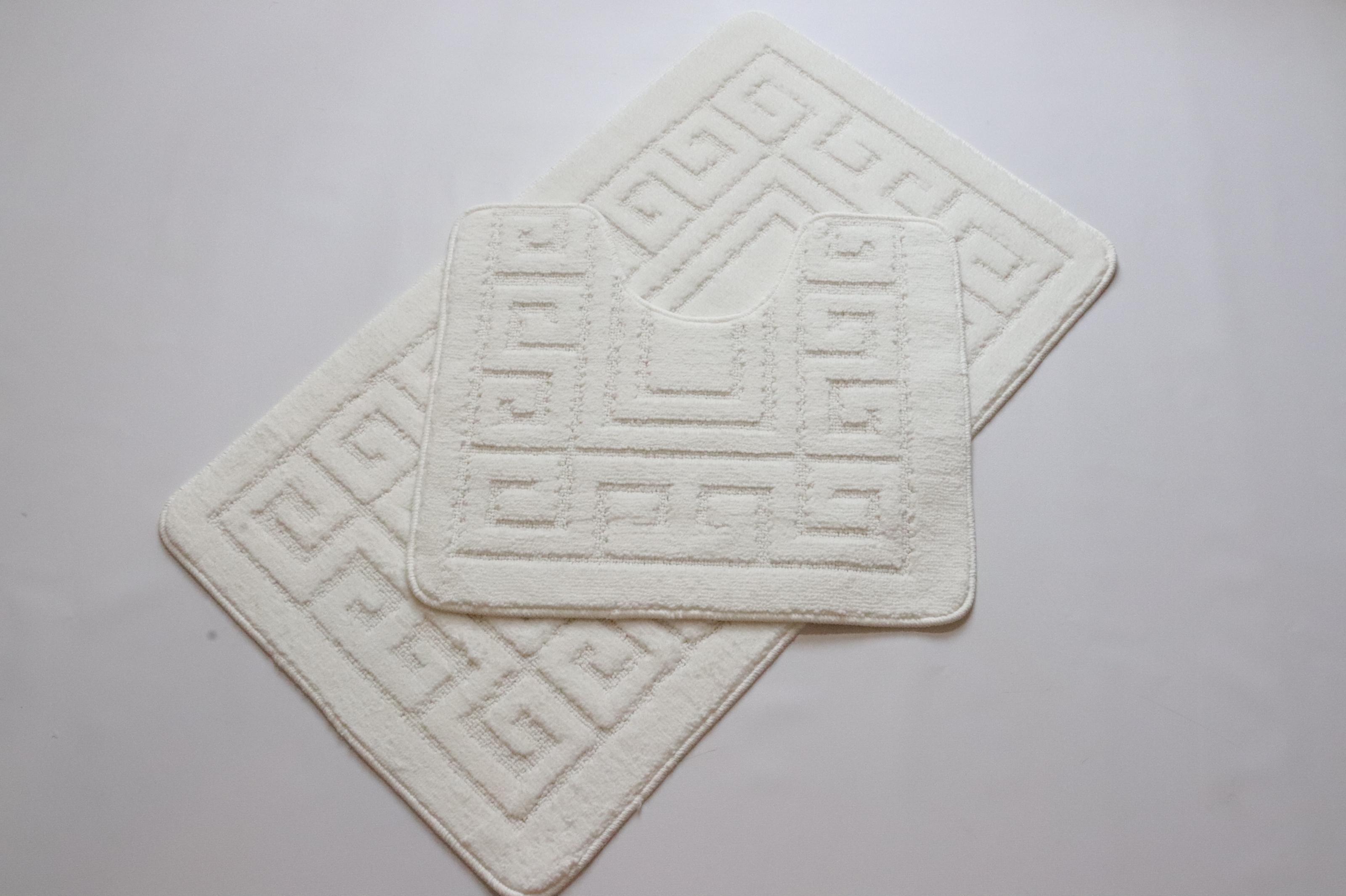 Набір килимків у ванну та туалет Vonaldi 80x50/40x50 см White (00165/s) - фото 3 Набір килимків у ванну та туалет Vonaldi 80x50/40x50 см White (00165/s) - фото 3