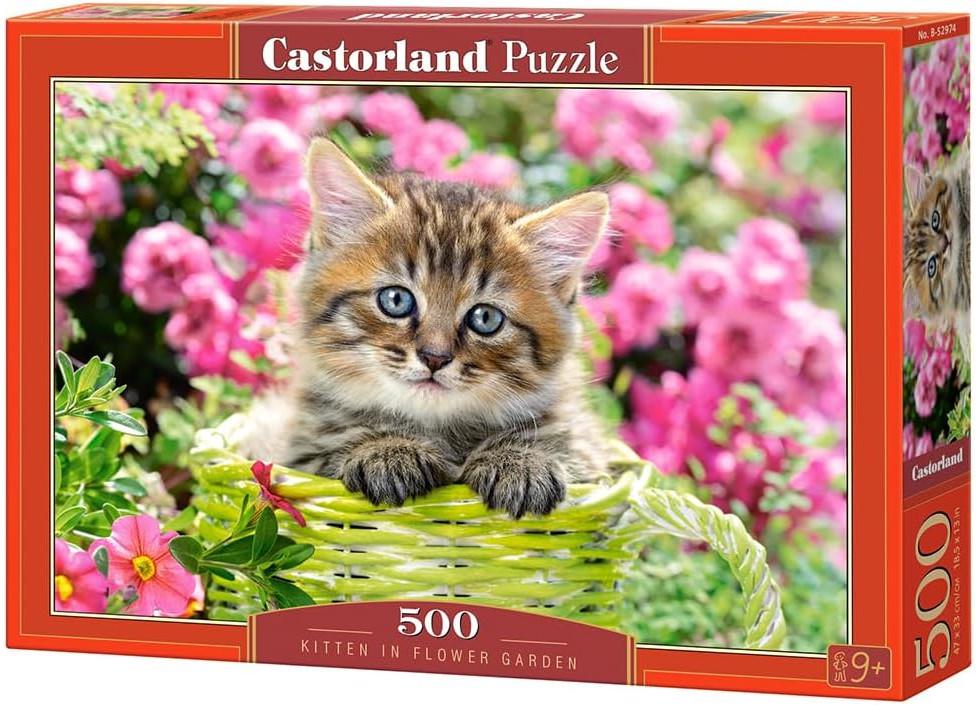 Пазл Castorland Котенок в цветнике 500 дет.