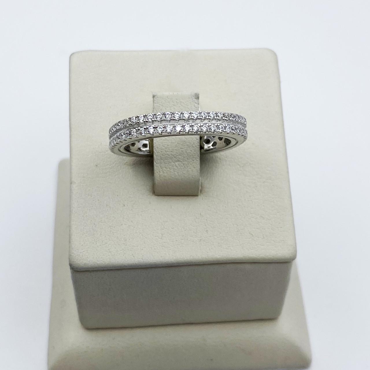 Кольцо серебряное с кубическим цирконием р. 18,5 4,01 г (2024048762) Кольцо серебряное с кубическим цирконием р. 18,5 4,01 г (2024048762)