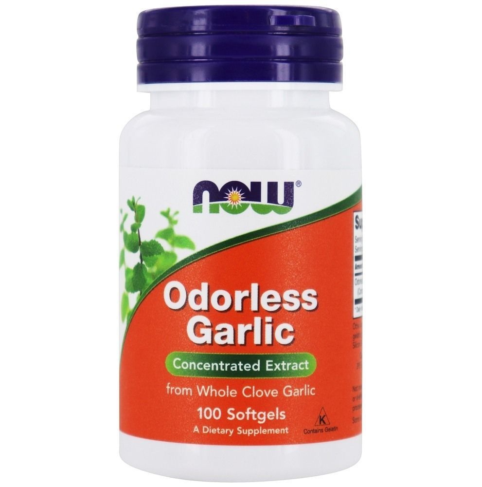 Добавка Экстракт чеснока Now Odorless Garlic 100 софтгель