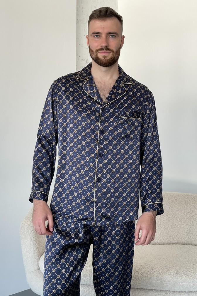 Пижама шелковая Silk Kiss Лондон XXL Сине-коричневый (13524019) Пижама шелковая Silk Kiss Лондон XXL Сине-коричневый (13524019)