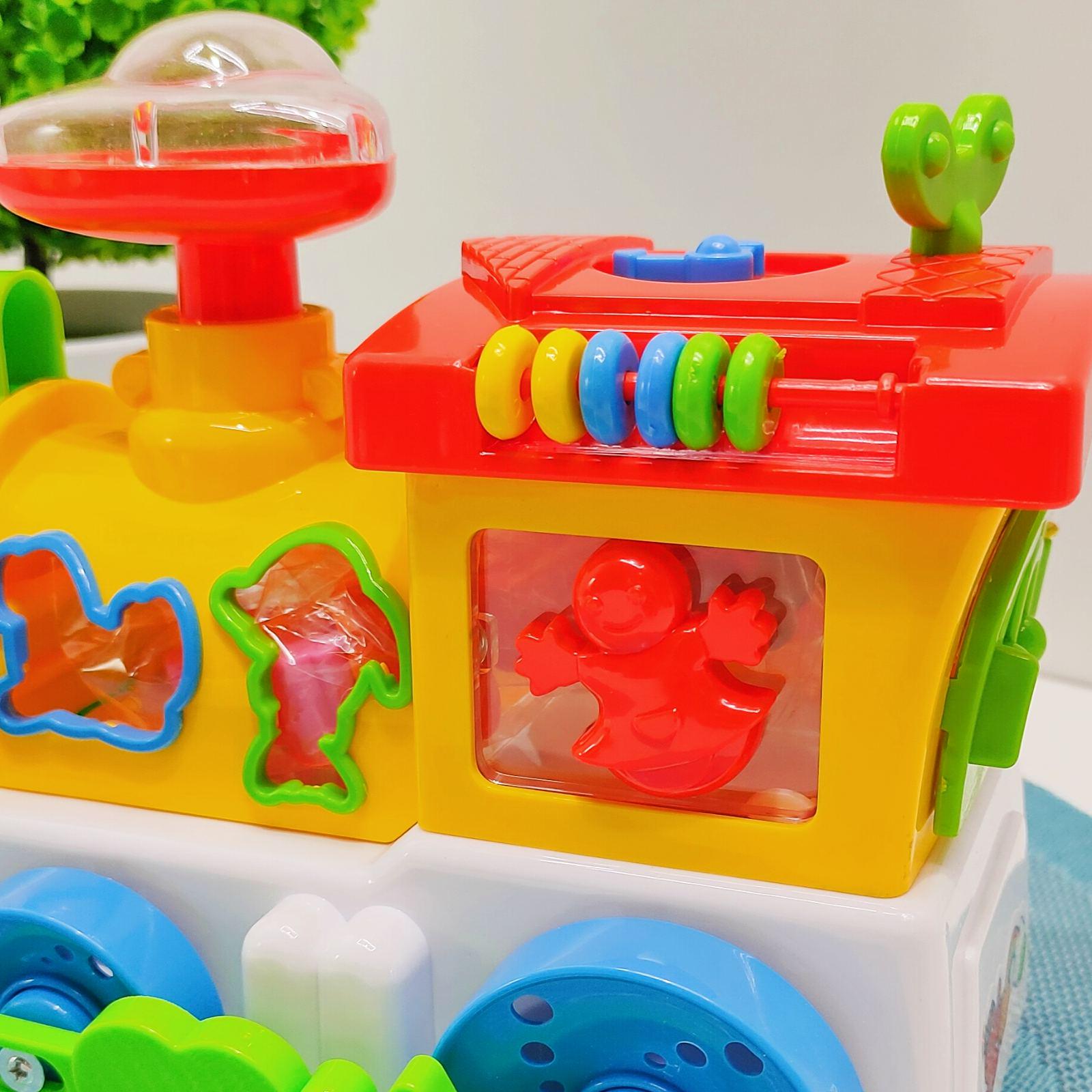 Паровоз розвиваючий TK Group на батарейках пищалка на трубі/підсвічування українське озвучування Червоно-жовтий (93866) - фото 3 Паровоз розвиваючий TK Group на батарейках пищалка на трубі/підсвічування українське озвучування Червоно-жовтий (93866) - фото 3