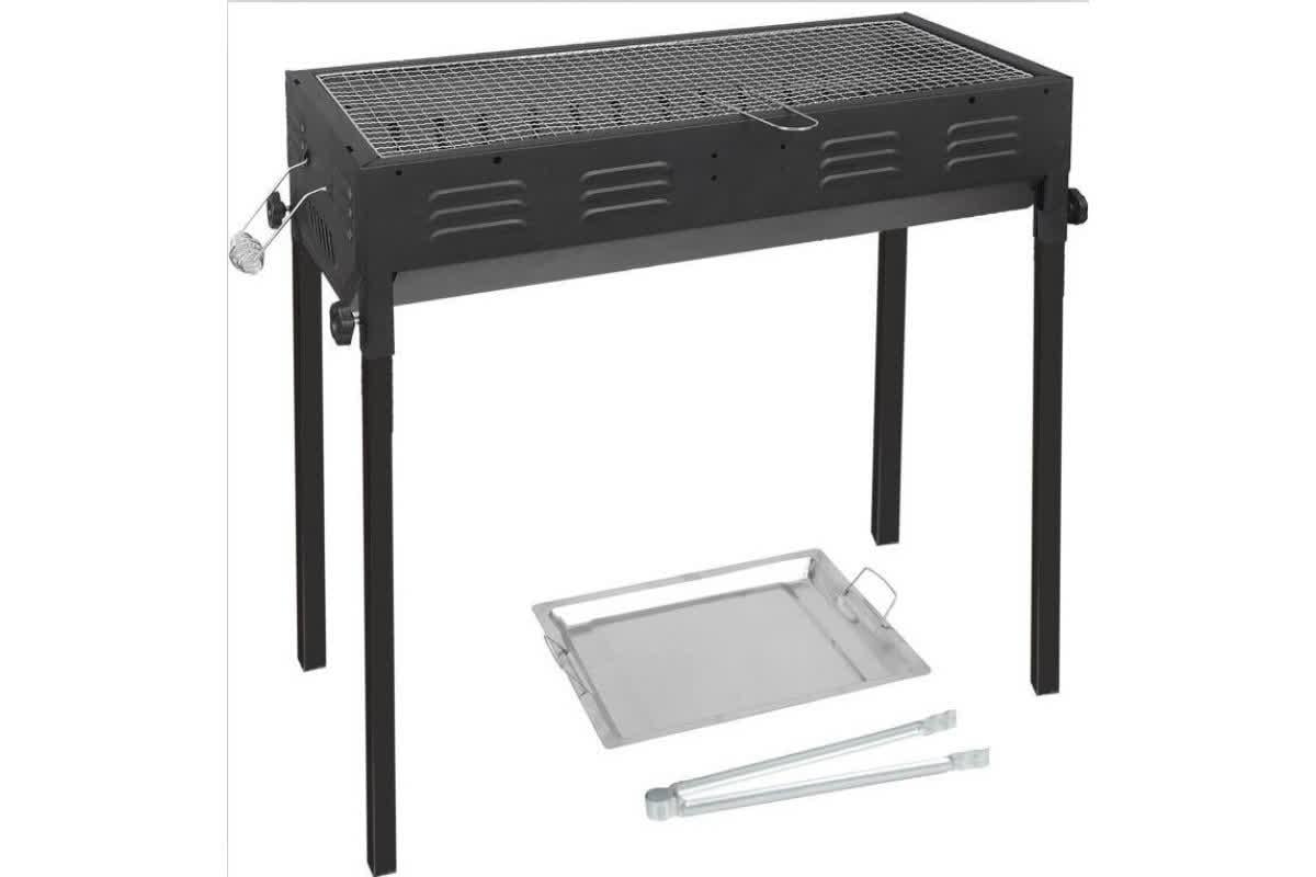Мангал складной Barbecue CA-03/1 с ножками/решеткой/деком/щипцами 300x660x600 мм (28782590)