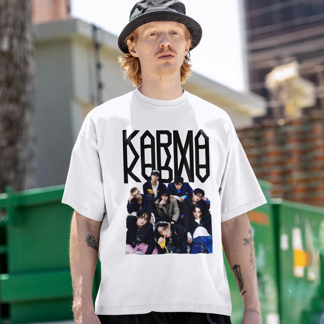 Футболка унисекс Stray Kids Karma 2XL Белый (0000016230)