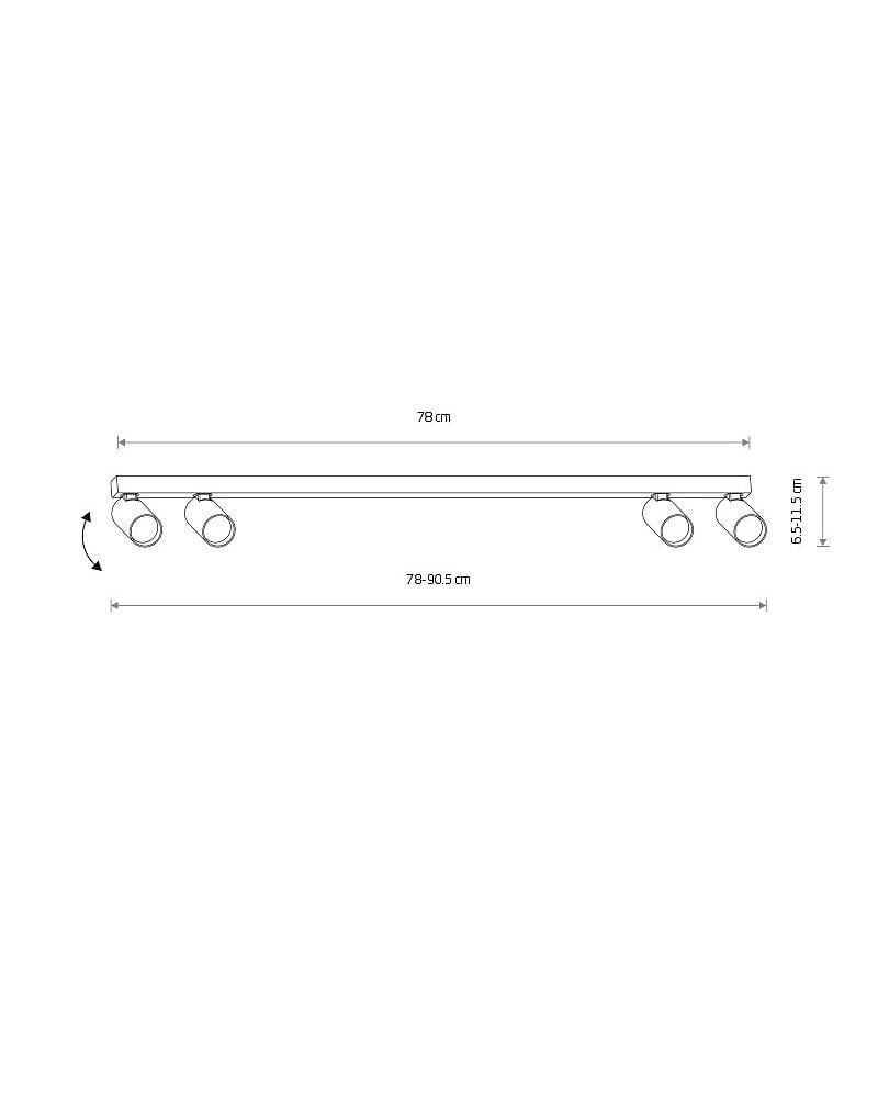 Спот поворотний Nowodvorski 11434 Fourty IV GU10 4x10W IP20 Білий (23919352) - фото 2 Спот поворотний Nowodvorski 11434 Fourty IV GU10 4x10W IP20 Білий (23919352) - фото 2