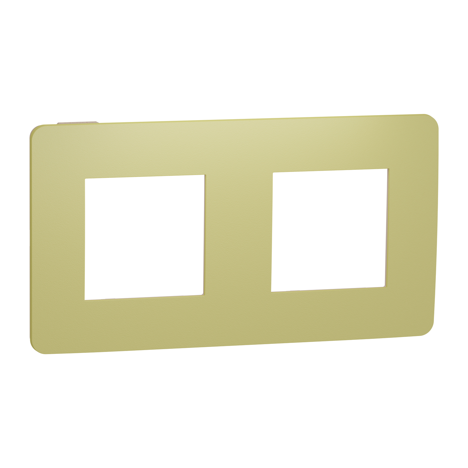 Рамка двухместная Schneider Electric Unica Studio Зеленое яблоко/Бежевый (NU280412)