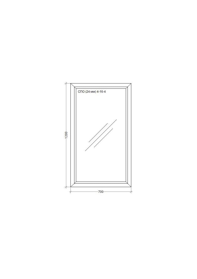 Окно металлопластиковое WDS MiroPlast глухое 700х1200 мм - фото 2 Окно металлопластиковое WDS MiroPlast глухое 700х1200 мм - фото 2