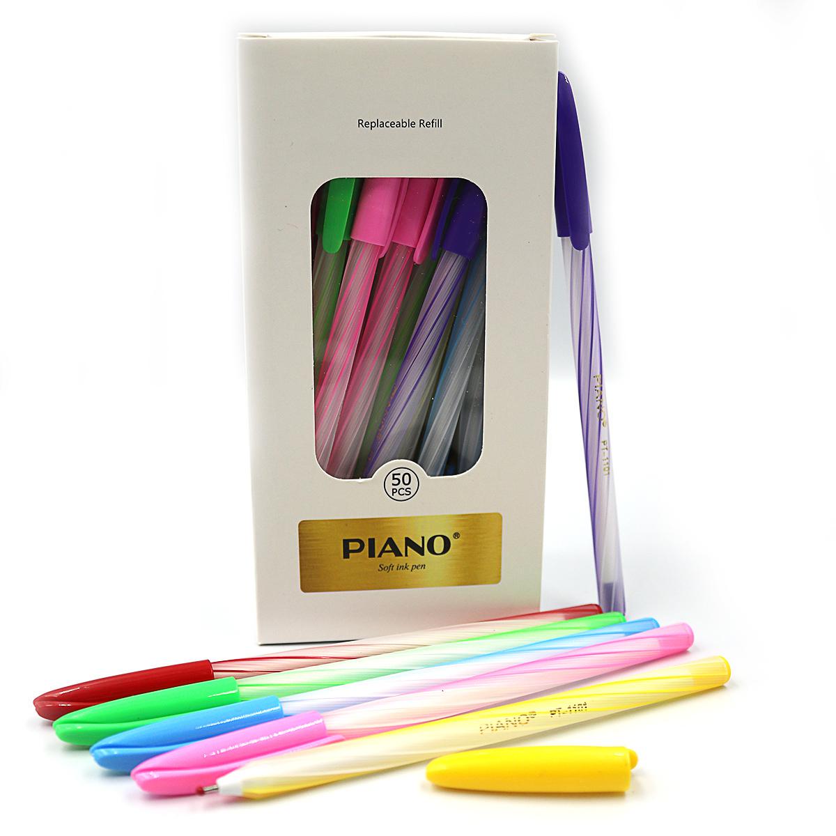 Ручка масляна piano 1101pt Синій й (MTT-131310)