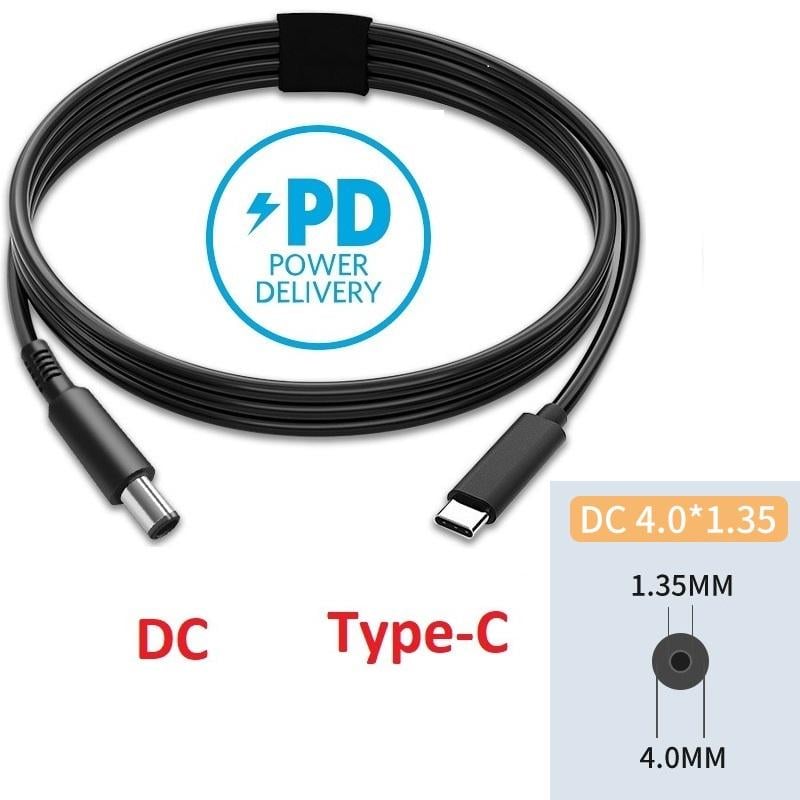 Кабель USB Type-c на DC 4,0х1,35 для зарядки ноутбука c PD триггером 65W 1 5 м (0346) - фото 2