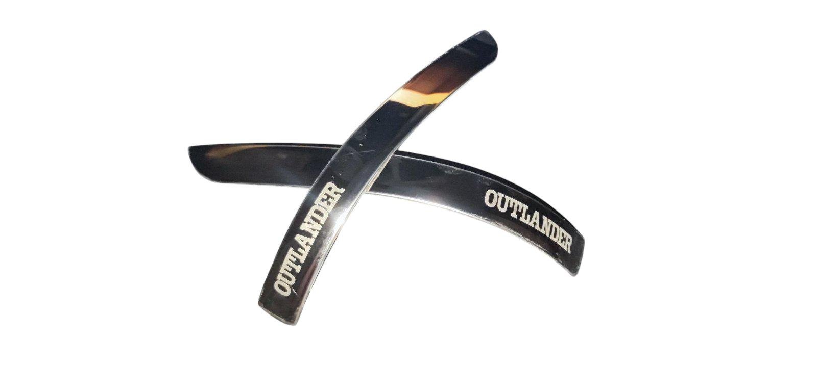 Накладки на дзеркала Mitsubishi Outlander 3 XL з написом Outlander 2 шт. (27489994)