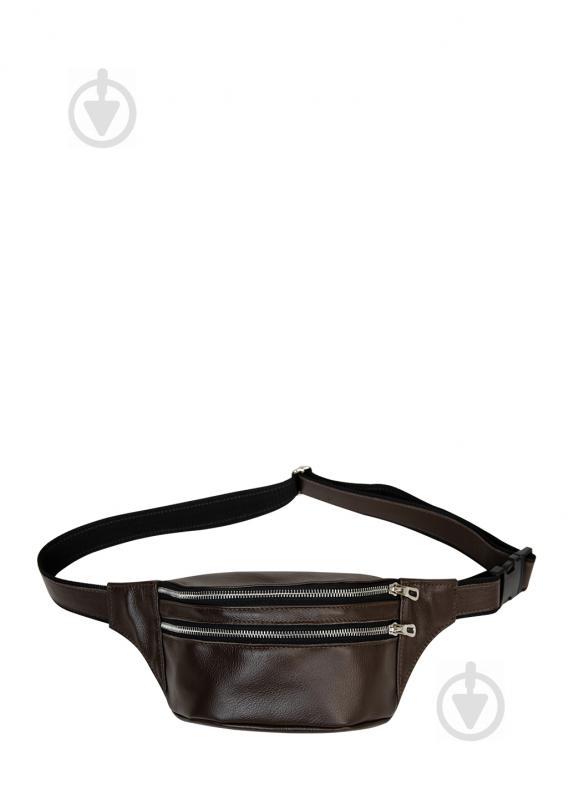 Поясная сумка бананка кожаная Sambag Tirso BTSm натуральная Коричневая кожа (81333120wm)