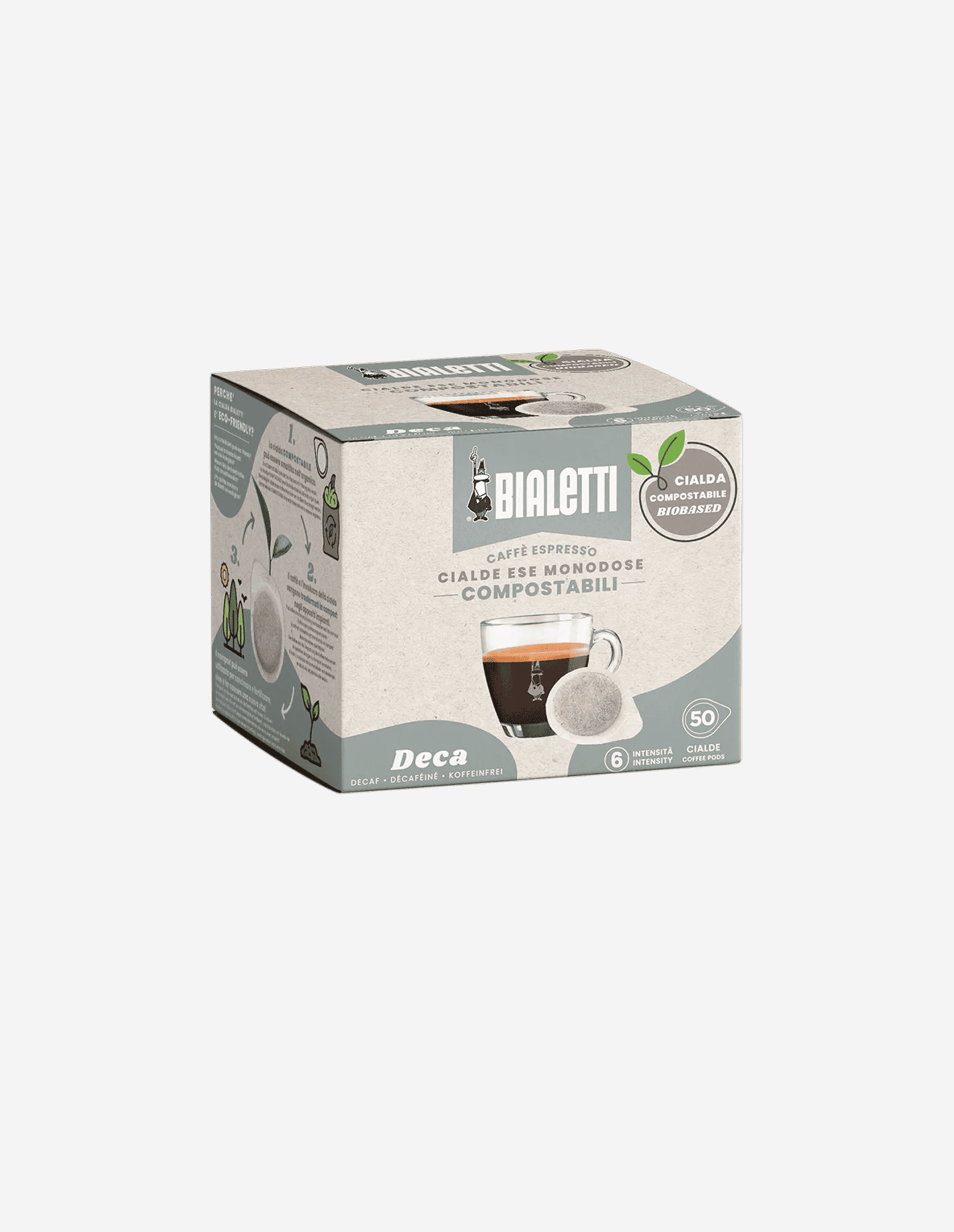 Кава у чалдах Bialetti Decaffeinated Single-Dose Espresso Pods (096080427)