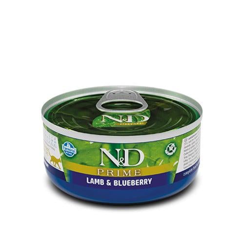 Корм для кошек влажный Farmina N&D Grain Free Prime Lamb беззерновой с ягненком и черникой 70 г