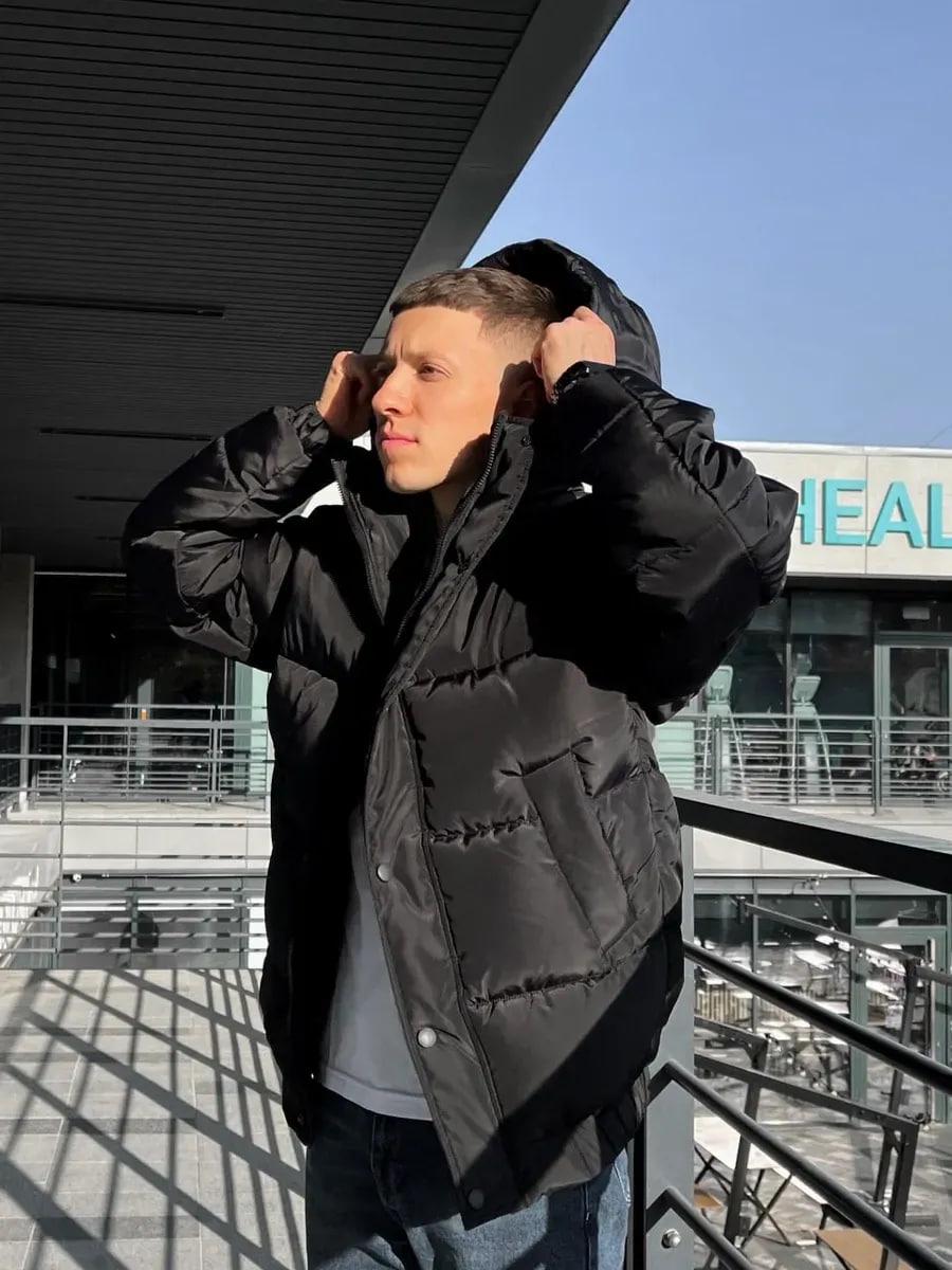 Куртка чоловіча зимова Oslo оверсайз дута M Чорний (26516/1) - фото 7 Куртка чоловіча зимова Oslo оверсайз дута M Чорний (26516/1) - фото 7