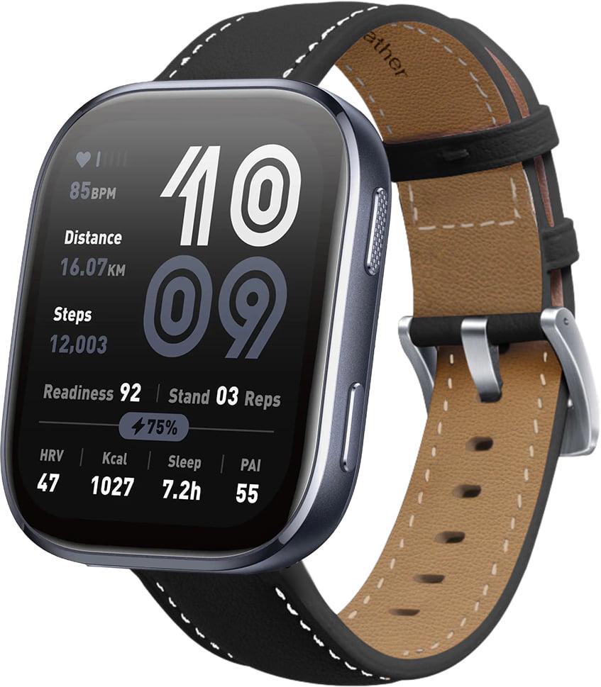 Ремінець шкіряний Folsa для Amazfit Bip 6 Black (40520-2B)