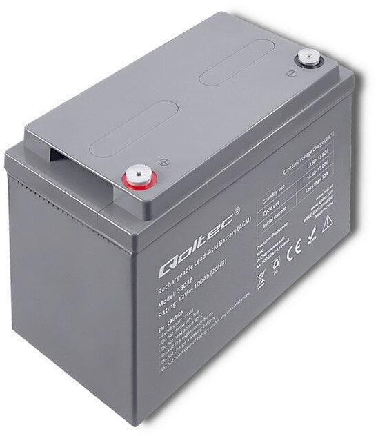 Аккумулятор QOLTEC 53038 100 Ah 12V (15214686) - фото 3 Аккумулятор QOLTEC 53038 100 Ah 12V (15214686) - фото 3