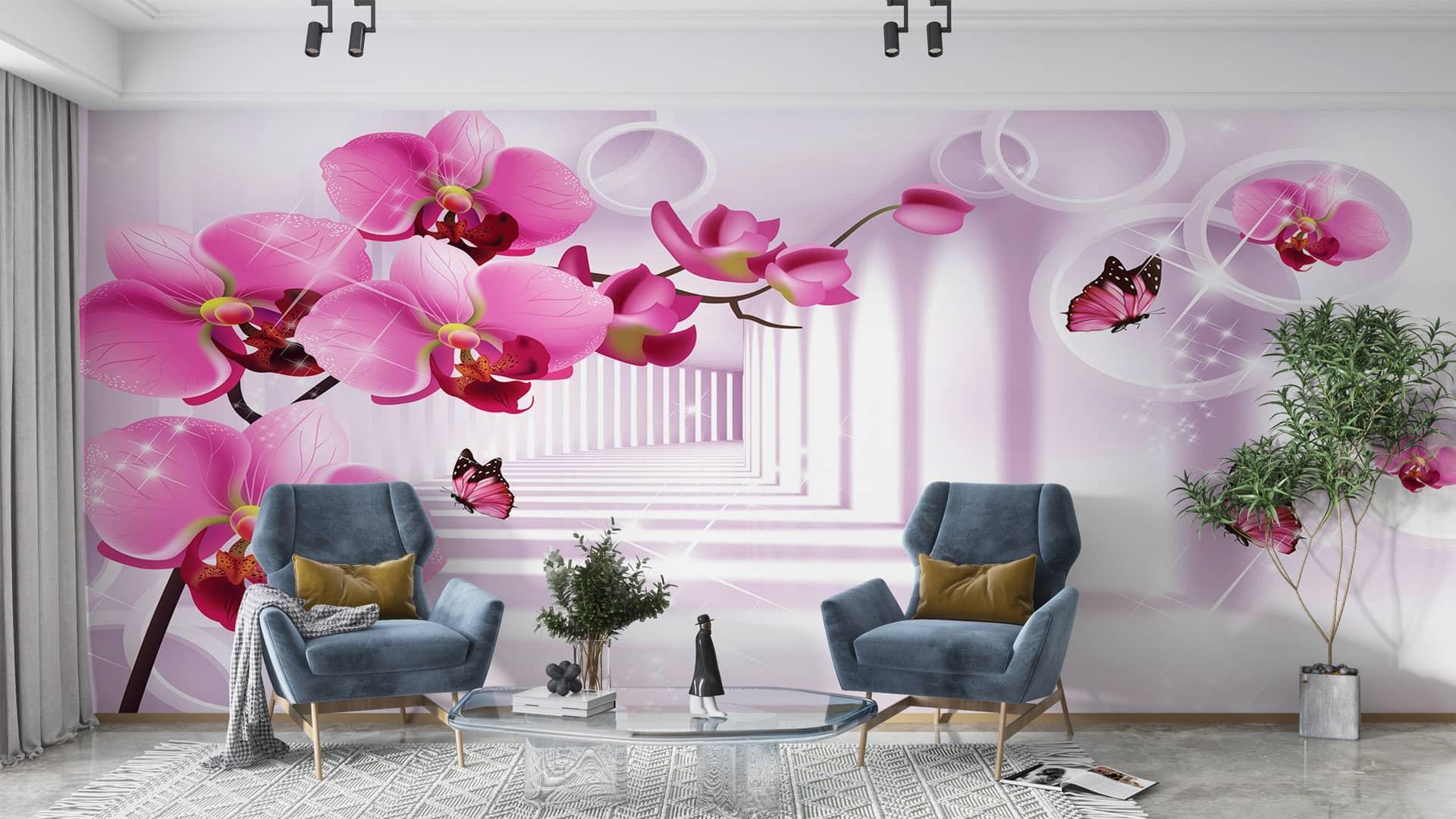 Фотообои флизелиновые Styleo Print-walls Коридор орхидей 0591 350х270 см (Pw-0591/3) Фотообои флизелиновые Styleo Print-walls Коридор орхидей 0591 350х270 см (Pw-0591/3)