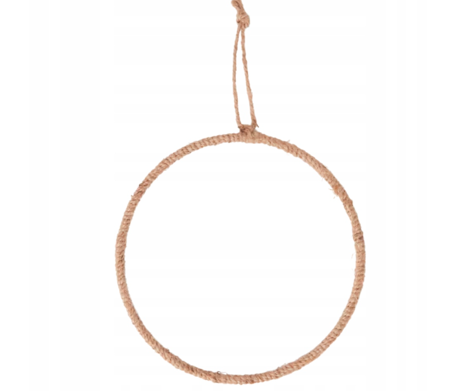 Підвіска у формі кільця для ялинки джутова 20 см (B11g)