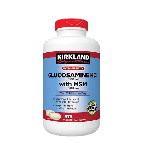 Глюкозамин с MSM Kirkland Signature Extra Strength Glucosamine HCl 1500 мг MSM 1500 мг 375 табл. (2509860389)