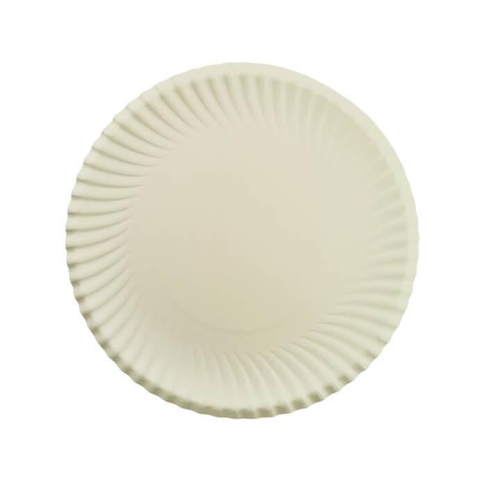 Тарелка бумажная 185 мм с п/э покрытием 500 шт. (0312)