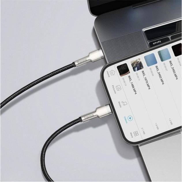 Кабель Baseus Cafule Series Metal Data Kable Type-C to Lightning PD 20W 2 м (563254) - фото 3