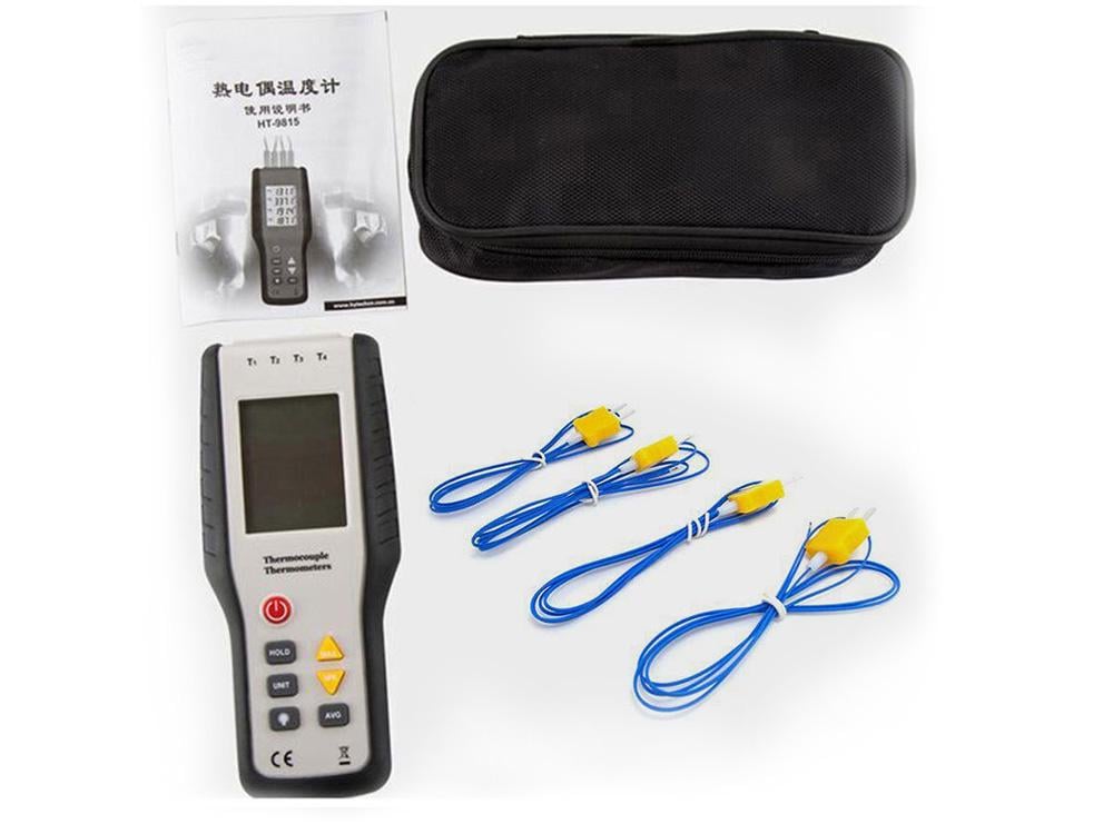 Термометр четырёхканальный Xintest HT-9815 от -200 до +1372 °C с термопарой К-типа (8435) - фото 3 Термометр четырёхканальный Xintest HT-9815 от -200 до +1372 °C с термопарой К-типа (8435) - фото 3
