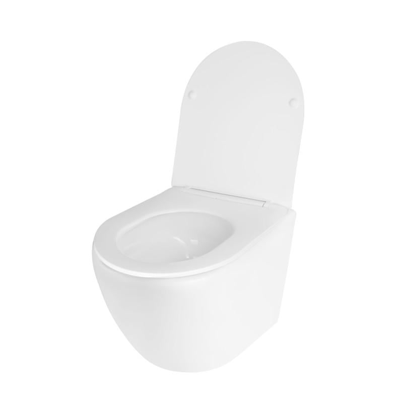 Унитаз подвесной Qtap Jay безободковый Ultra Quiet с сиденьем Soft-close QT07335177W - фото 3