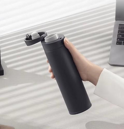 Термос MiJia Thermos Cup 2 Lid Version Blue - фото 4