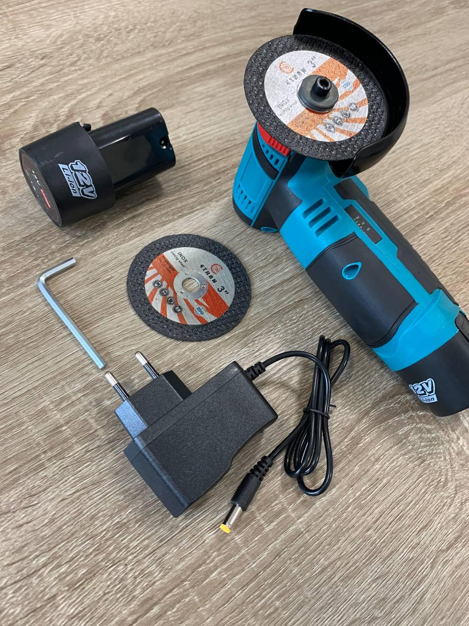 Болгарка аккумуляторная 12V в чемодане/2 аккумулятора W-153-7 (234575225) - фото 2 Болгарка аккумуляторная 12V в чемодане/2 аккумулятора W-153-7 (234575225) - фото 2