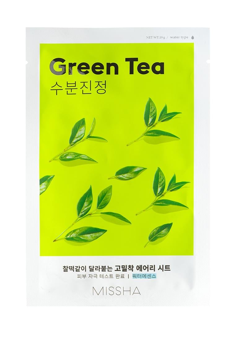 Маска для обличчя MISSHA Airy Fit Green Tea з екстрактом зеленого чаю 19 г (459293)