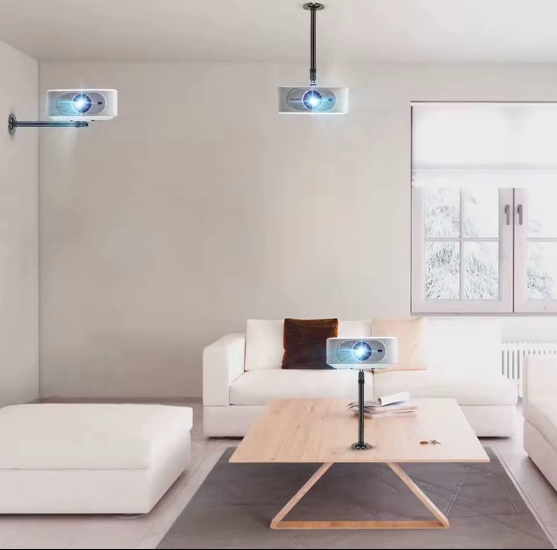 Крепление для проектора универсальное телескопическое металлическое до 3 кг 20-40 см Черный - фото 4 Крепление для проектора универсальное телескопическое металлическое до 3 кг 20-40 см Черный - фото 4