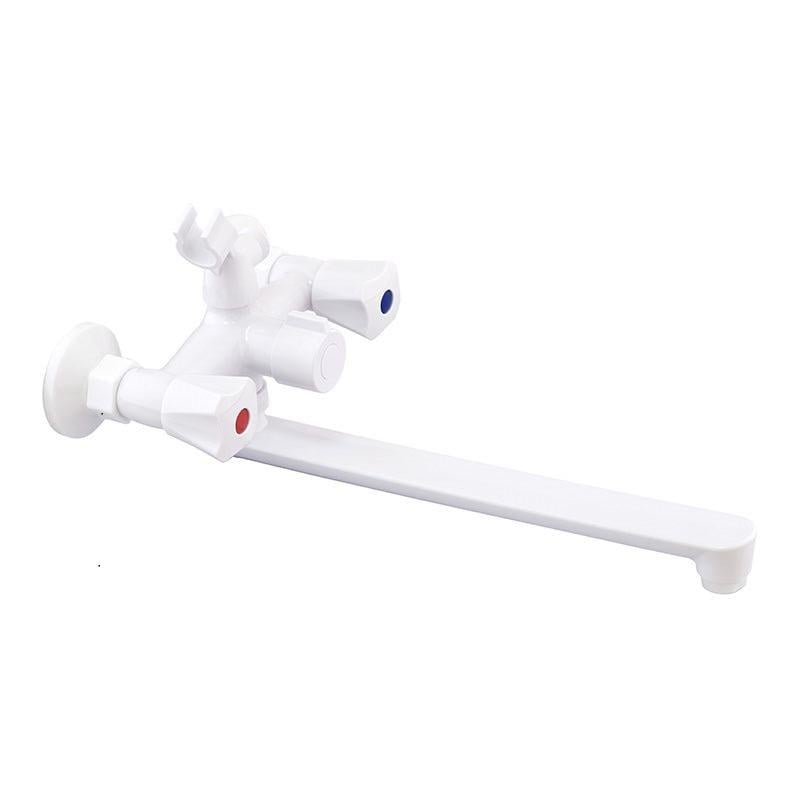 Смеситель для ванны PLAMIX Omega-140 Euro без шланга и лейки White (PM0648)