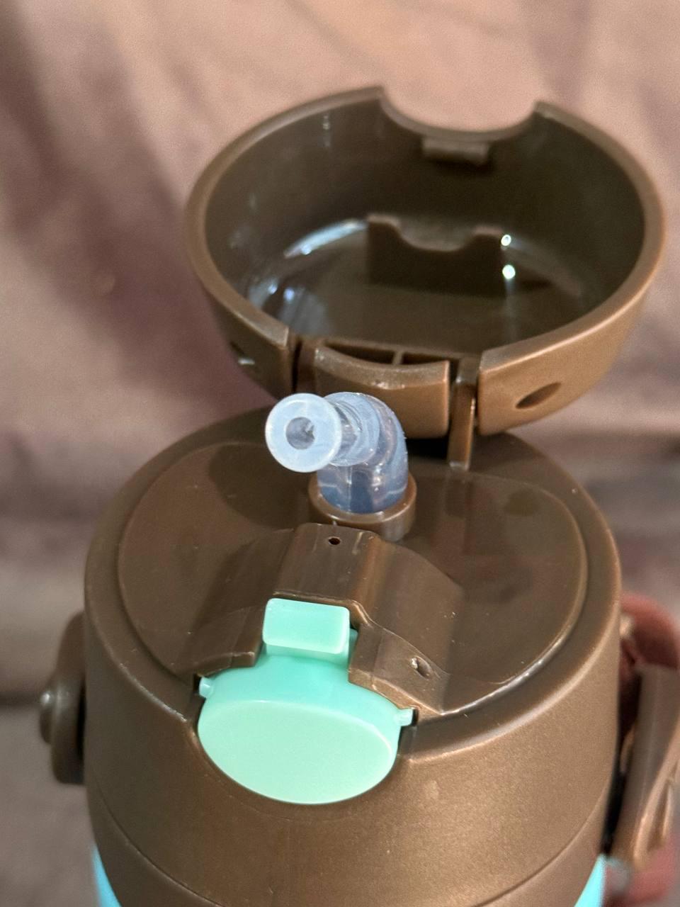 Термос дитячий Stenson з трубочкою з нержавіючої сталі 350 мл Коричнево-синій (MT-2090-35-5) - фото 3 Термос дитячий Stenson з трубочкою з нержавіючої сталі 350 мл Коричнево-синій (MT-2090-35-5) - фото 3