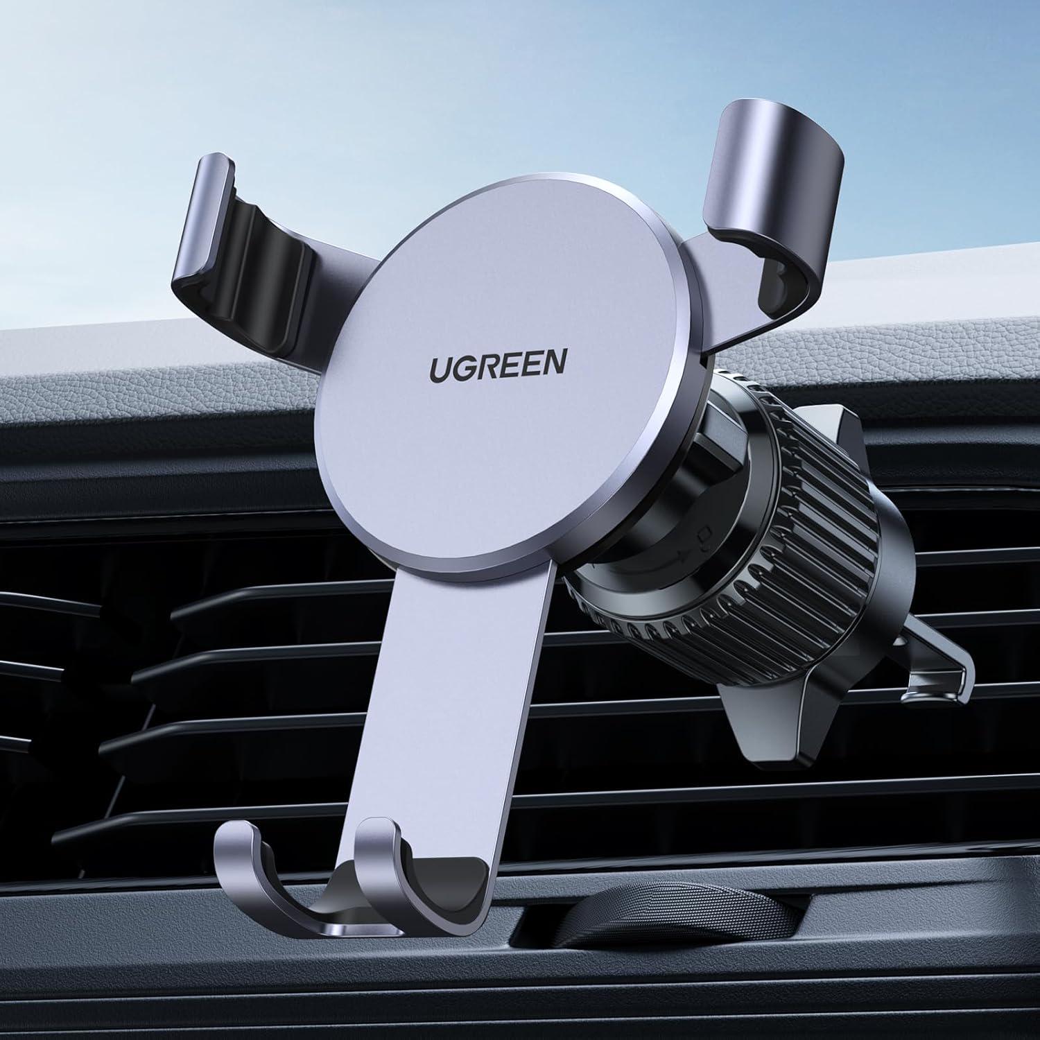 Держатель для телефона в машину UGREEN LP130 алюминиевый на вентиляционную сетку Space Grey (15233) - фото 11 Держатель для телефона в машину UGREEN LP130 алюминиевый на вентиляционную сетку Space Grey (15233) - фото 11