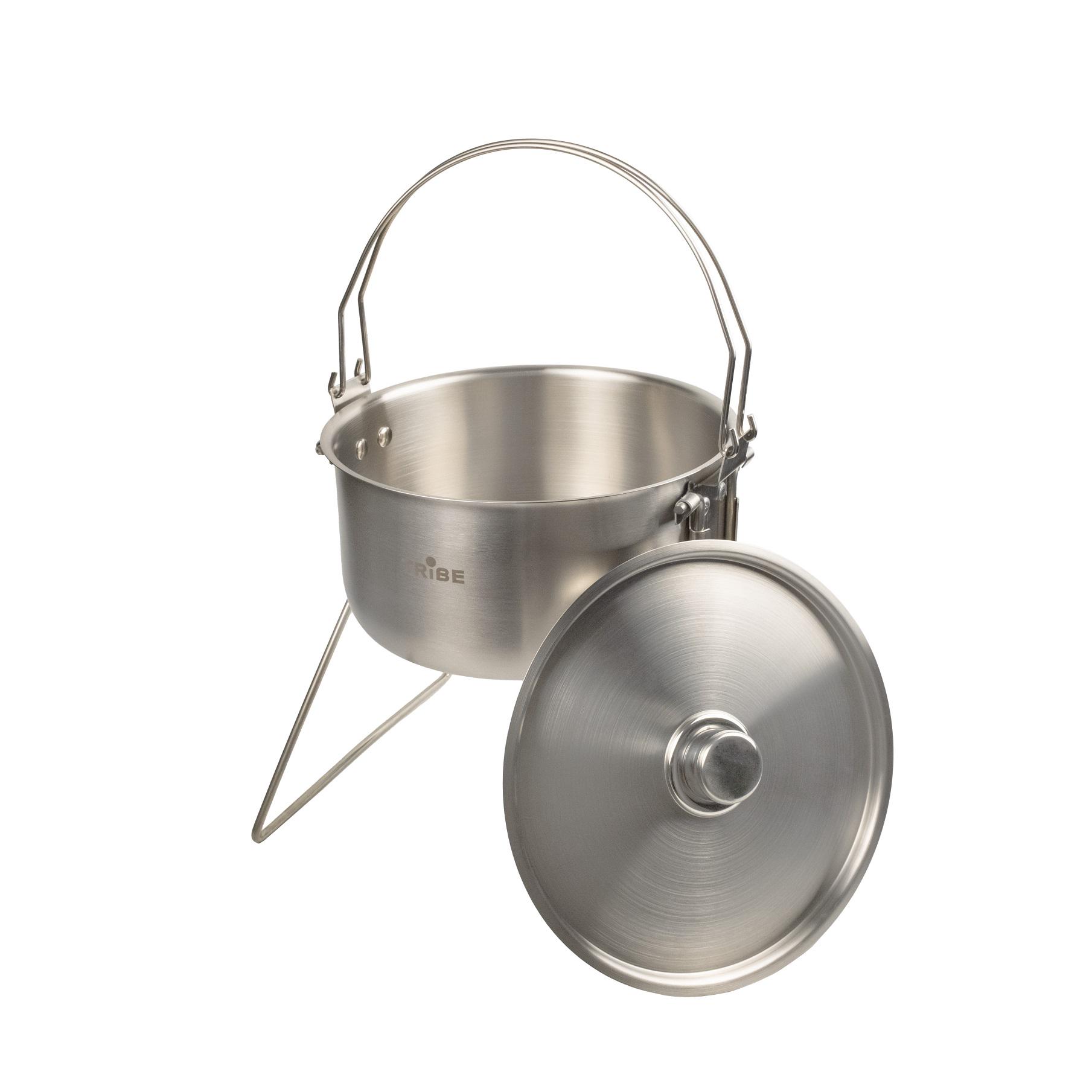 Котелок с ножками Tribe Family Pot 5,4 л (T-FH-0006-metal) - фото 6