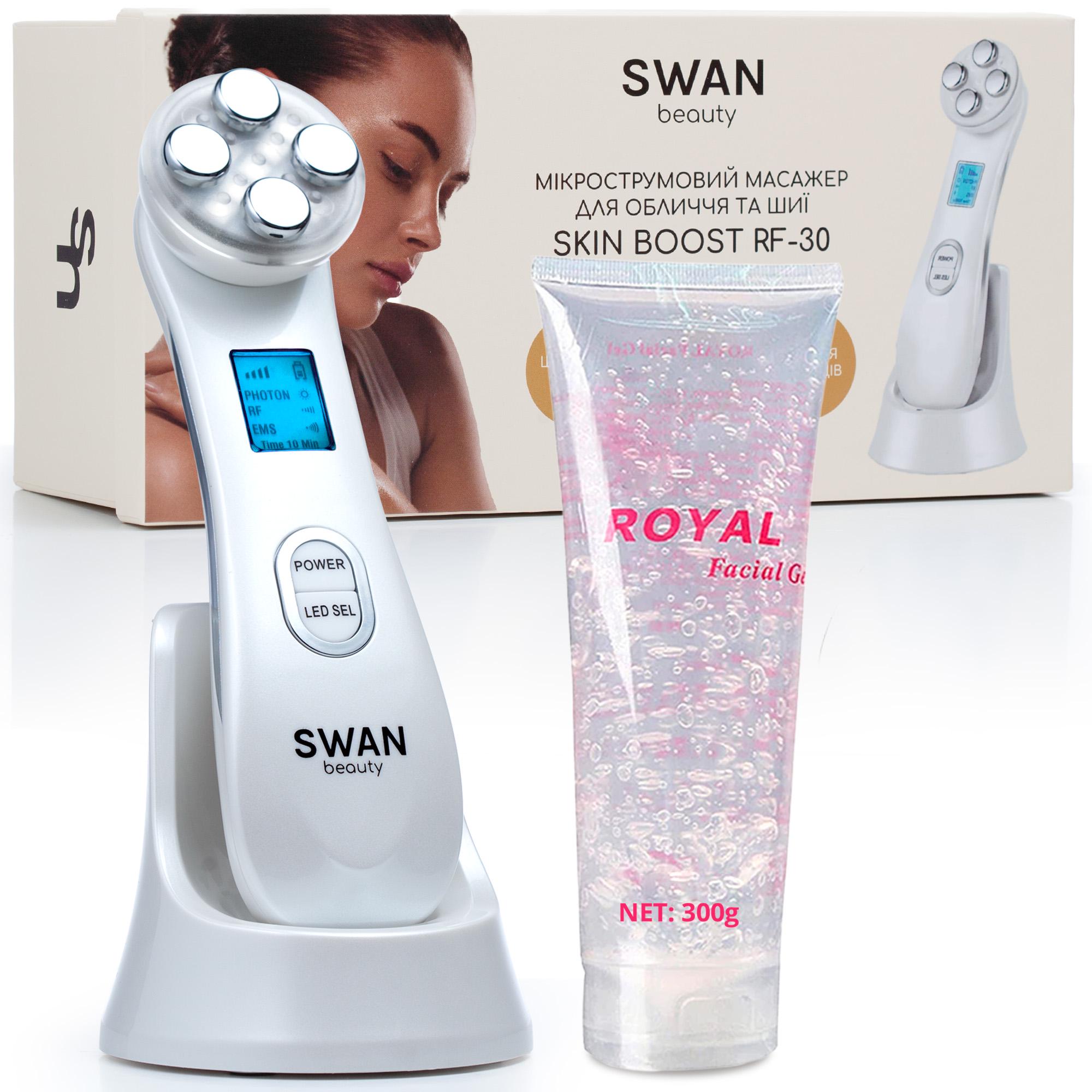 Набор микротоковый массажер Swan RF30 MS EMS лифтинг для гель проводник для микротоков 300 мл (113794458) Набор микротоковый массажер Swan RF30 MS EMS лифтинг для гель проводник для микротоков 300 мл (113794458)