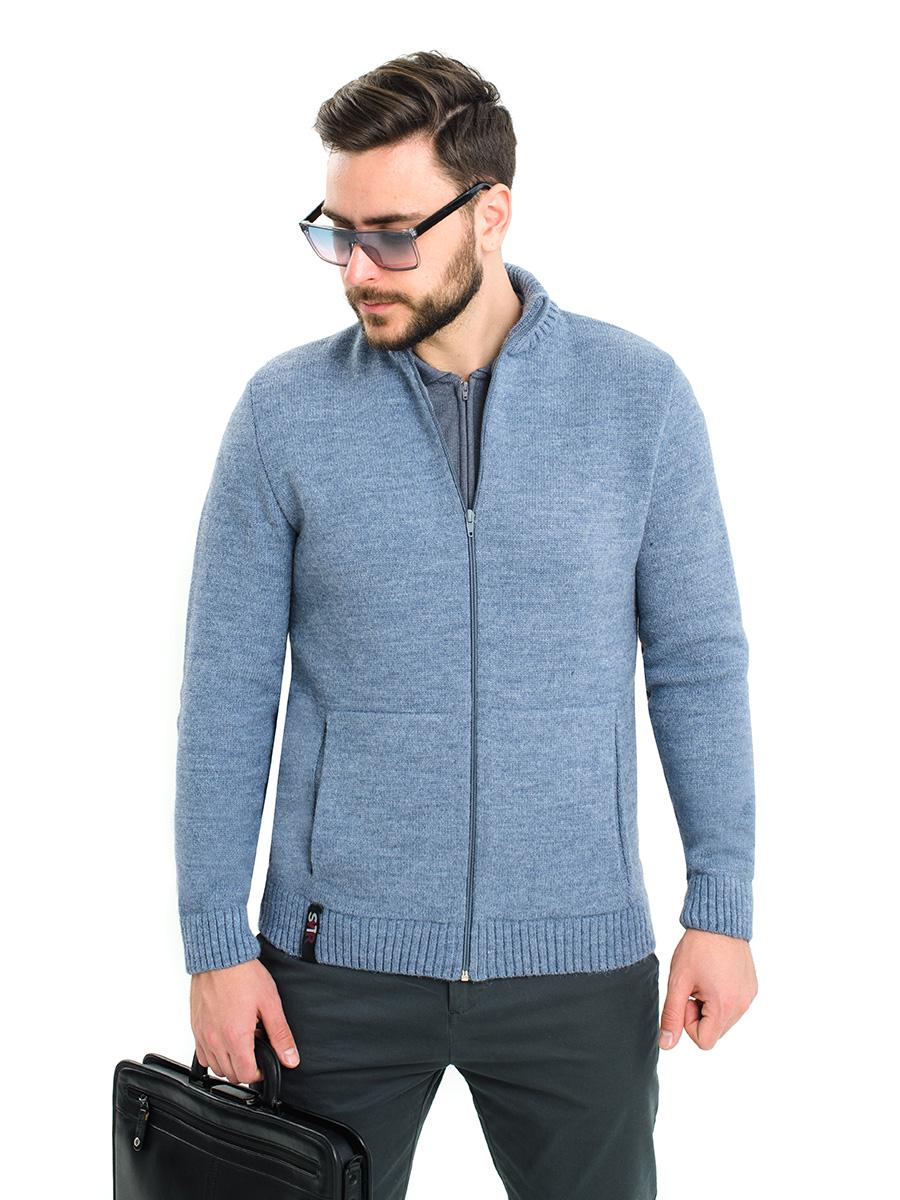 Кофта на блискавці з налокітниками SVTR р. 50 Джинс (395) - фото 2 Кофта на блискавці з налокітниками SVTR р. 50 Джинс (395) - фото 2