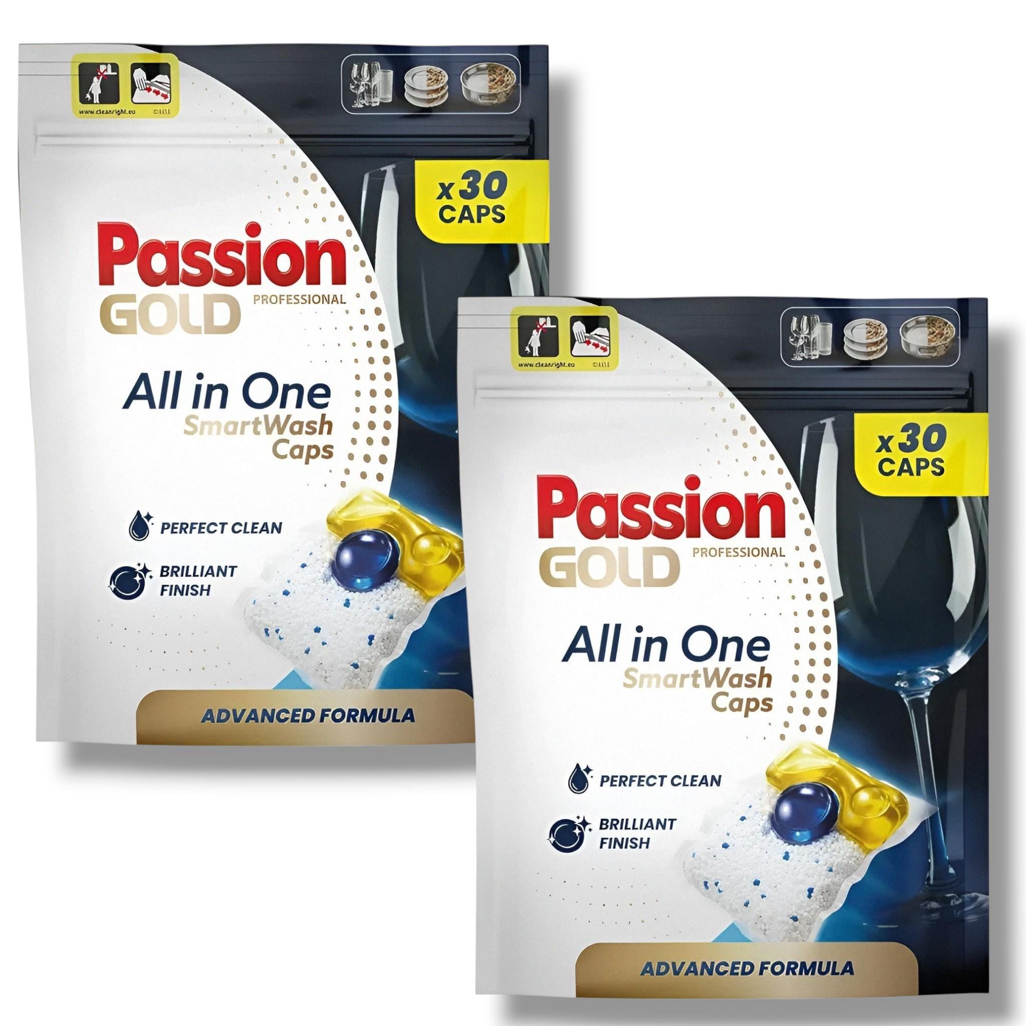 Набор капсул для посудомоечной машины Passion Gold All in 1/30 таб. 2 уп. (442831pg-2)