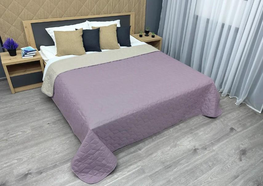 Покривало на ліжко/диван Decorator Microfiber Куб двостороннє 160х215 см Бузковий/Бежевий (85-121 1) - фото 7 Покривало на ліжко/диван Decorator Microfiber Куб двостороннє 160х215 см Бузковий/Бежевий (85-121 1) - фото 7