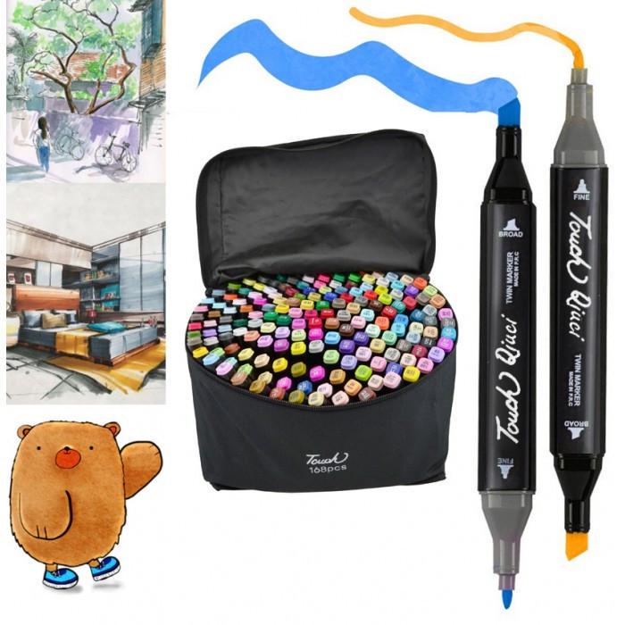 Набор маркеров двухсторонних для скетчинга на спиртовой основе 168 шт. (48928) - фото 7 Набор маркеров двухсторонних для скетчинга на спиртовой основе 168 шт. (48928) - фото 7