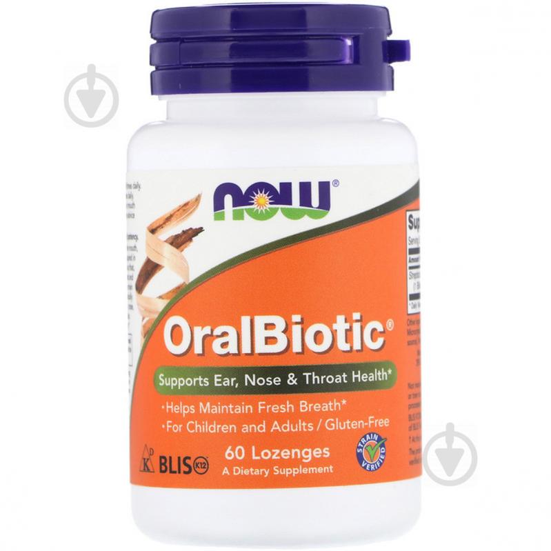 Орал Пробиотики, OralBiotic, Now Foods, 60 леденцов