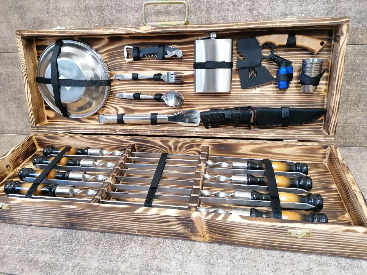 Набір шампурів Профі №25 у кейсі (10644721) - фото 2 Набір шампурів Профі №25 у кейсі (10644721) - фото 2