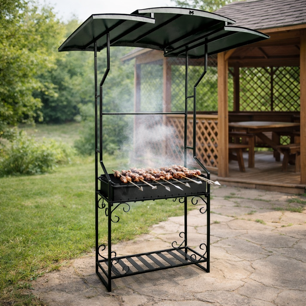 Мангал Jooki Зевс на 12 шампуров 4 мм с крышей (10119)
