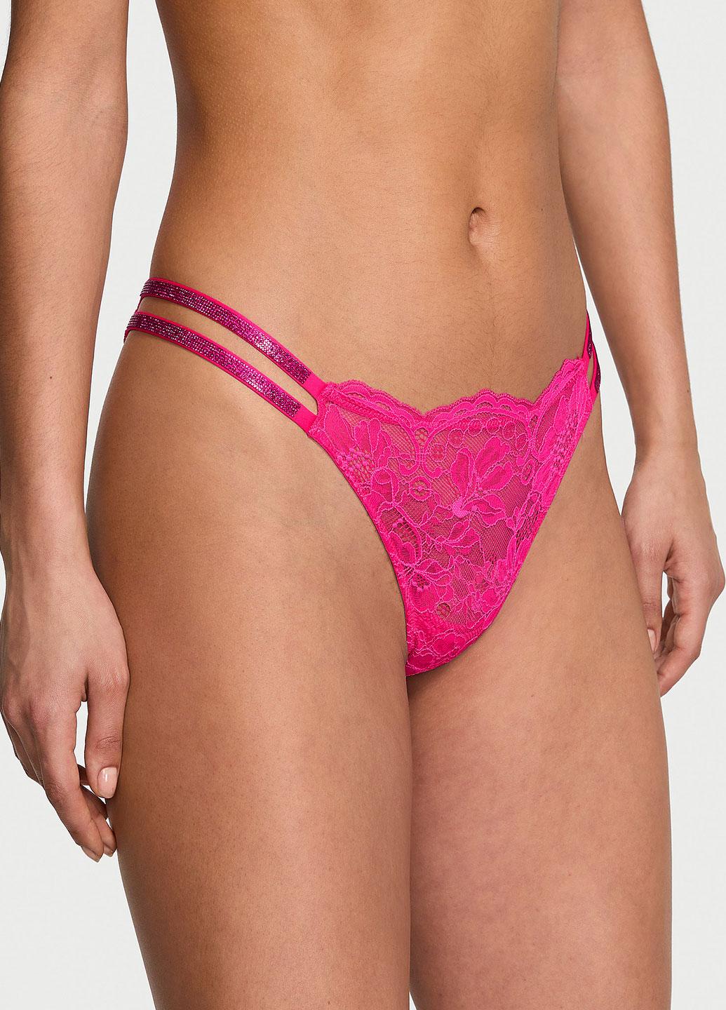 Трусики женские со стразами Victoria's Secret Very Sexy S Розовый (00415885QDES)
