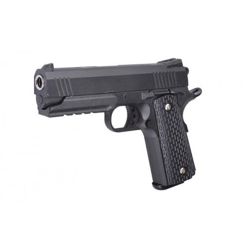 Пистолет страйкбольный Colt 1911 Rail Galaxy G25 металл Черный